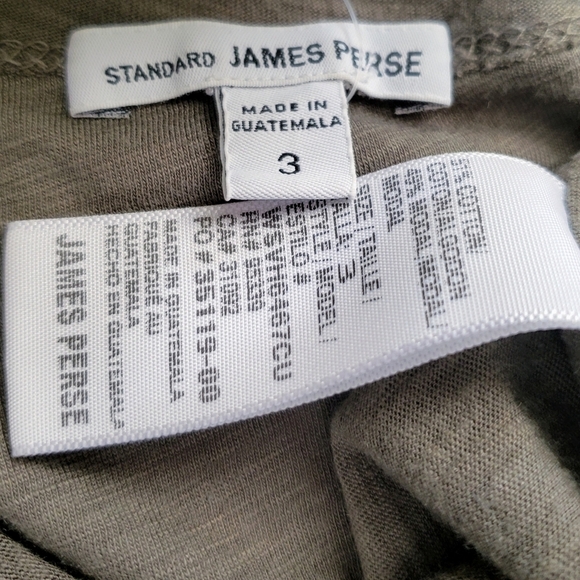 James Perse Short Sleeve Blouson Dress Green Ruched Size Large NWT - Picture 9 of 10